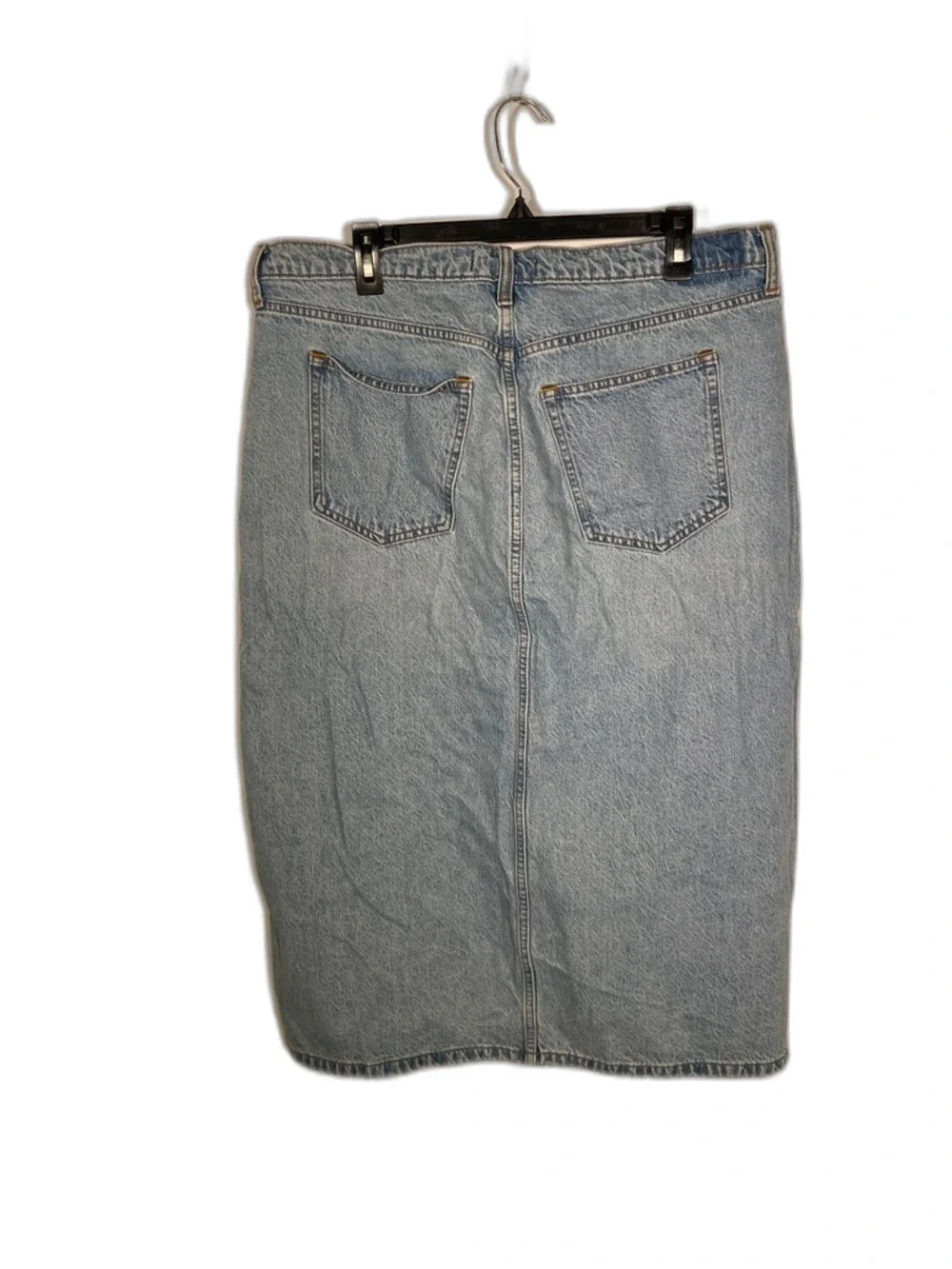 ABERCROMBIE & FITCH WOMENS HIGH RISE DENIM MIDI SKIRT 33/16